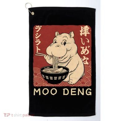 Funny Moo Deng Ramen Noodle Japanese Golf Towel