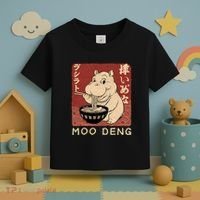 Funny Moo Deng Ramen Noodle Japanese Toddler T-Shirt thumb 3
