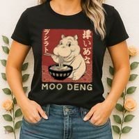 Funny Moo Deng Ramen Noodle Japanese Women's T-Shirt thumb 2