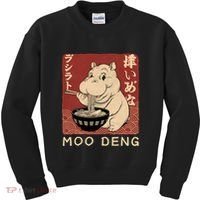 Funny Moo Deng Ramen Noodle Japanese Kids Sweatshirt thumb 0