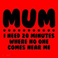 Funny Mothers Day Mum I Need 20 Minutes Where No One Comes Near Me Santa Hat thumb 1