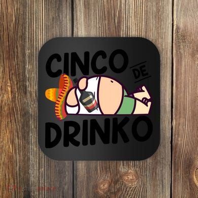 Fat Man Drinking Cinco De Mayo T Coaster