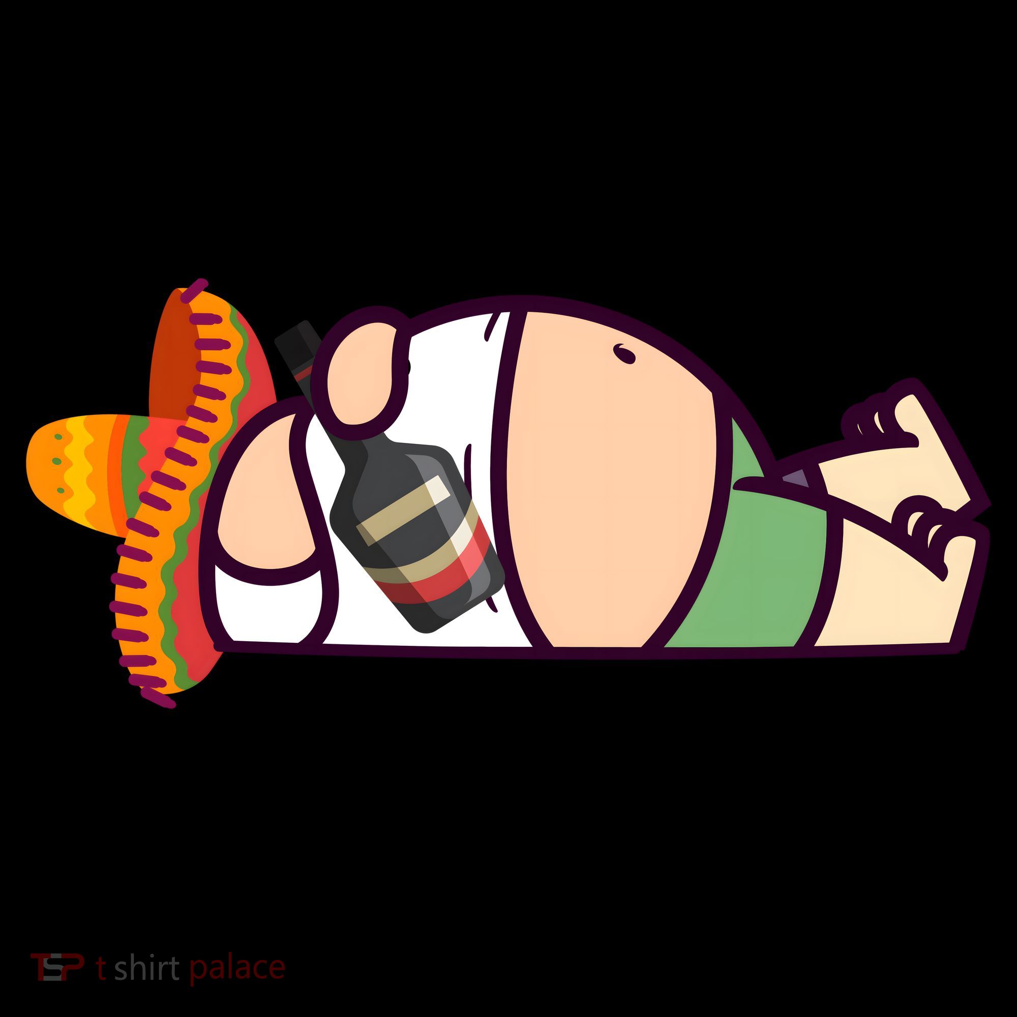 Fat Man Drinking Cinco De Mayo T Coaster