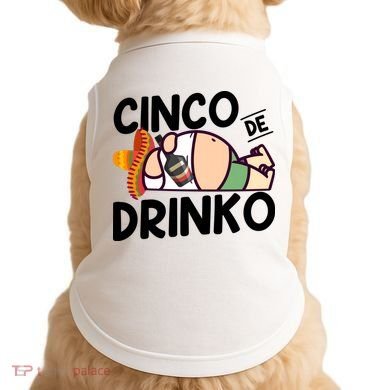 Fat Man Drinking Cinco De Mayo T Doggie Tank