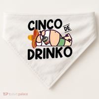 Fat Man Drinking Cinco De Mayo T USA-Made Doggie Bandana thumb 0