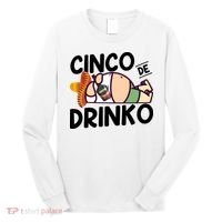 Fat Man Drinking Cinco De Mayo T Long Sleeve Shirt thumb 0