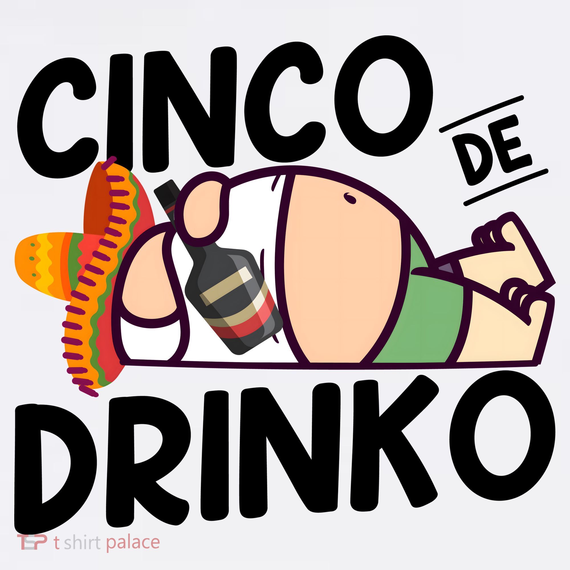 Fat Man Drinking Cinco De Mayo T Long Sleeve Shirt