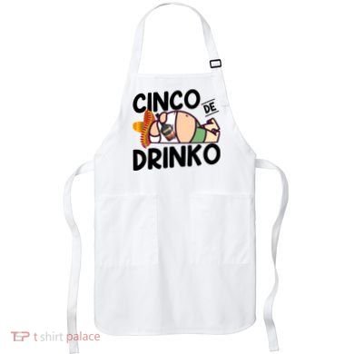 Fat Man Drinking Cinco De Mayo T Apron