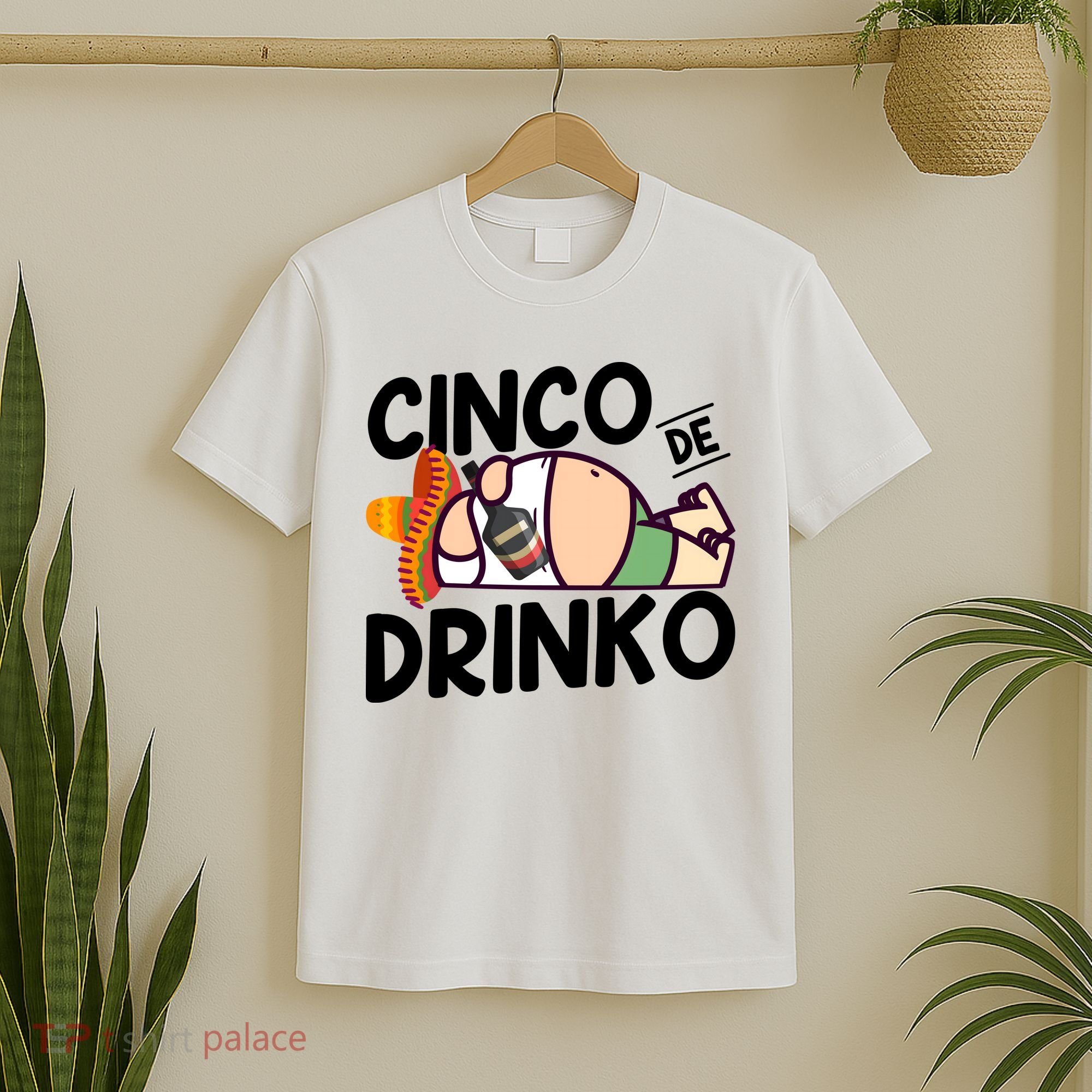 Fat Man Drinking Cinco De Mayo T T-Shirt