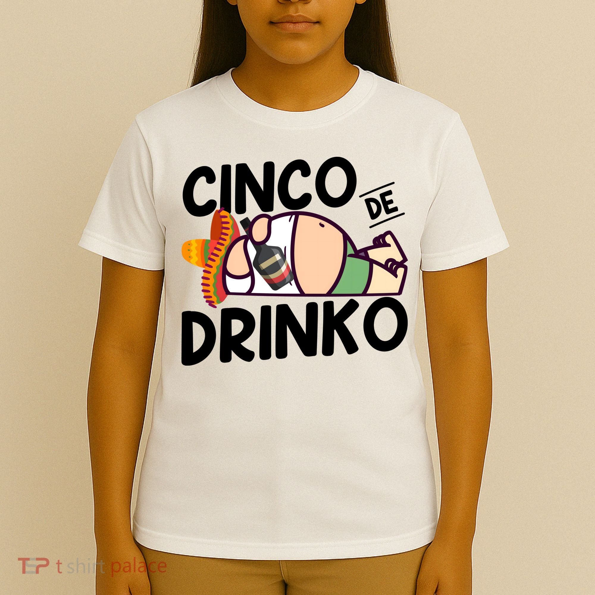 Fat Man Drinking Cinco De Mayo T T-Shirt