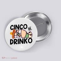Fat Man Drinking Cinco De Mayo T Button thumb 0