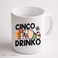 Fat Man Drinking Cinco De Mayo T Coffee Mug thumb 1