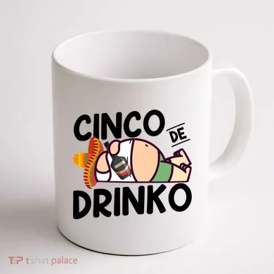 Fat Man Drinking Cinco De Mayo T Coffee Mug back
