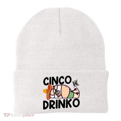 Fat Man Drinking Cinco De Mayo T Beanie