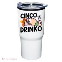Fat Man Drinking Cinco De Mayo T Tumbler thumb 0