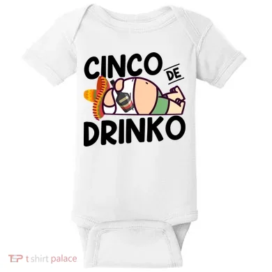 Fat Man Drinking Cinco De Mayo T Baby Bodysuit