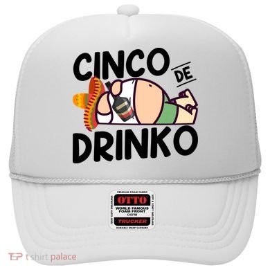 Fat Man Drinking Cinco De Mayo T Hat