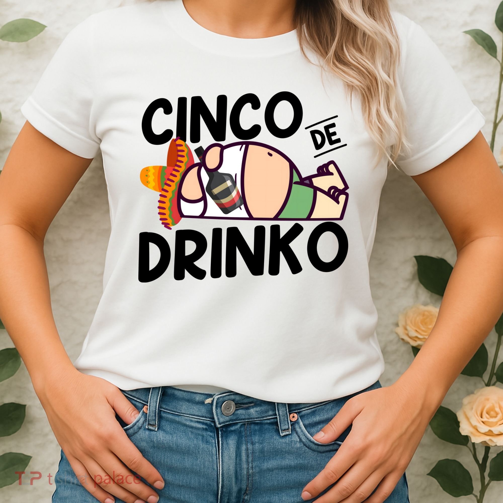 Fat Man Drinking Cinco De Mayo T Women's T-Shirt