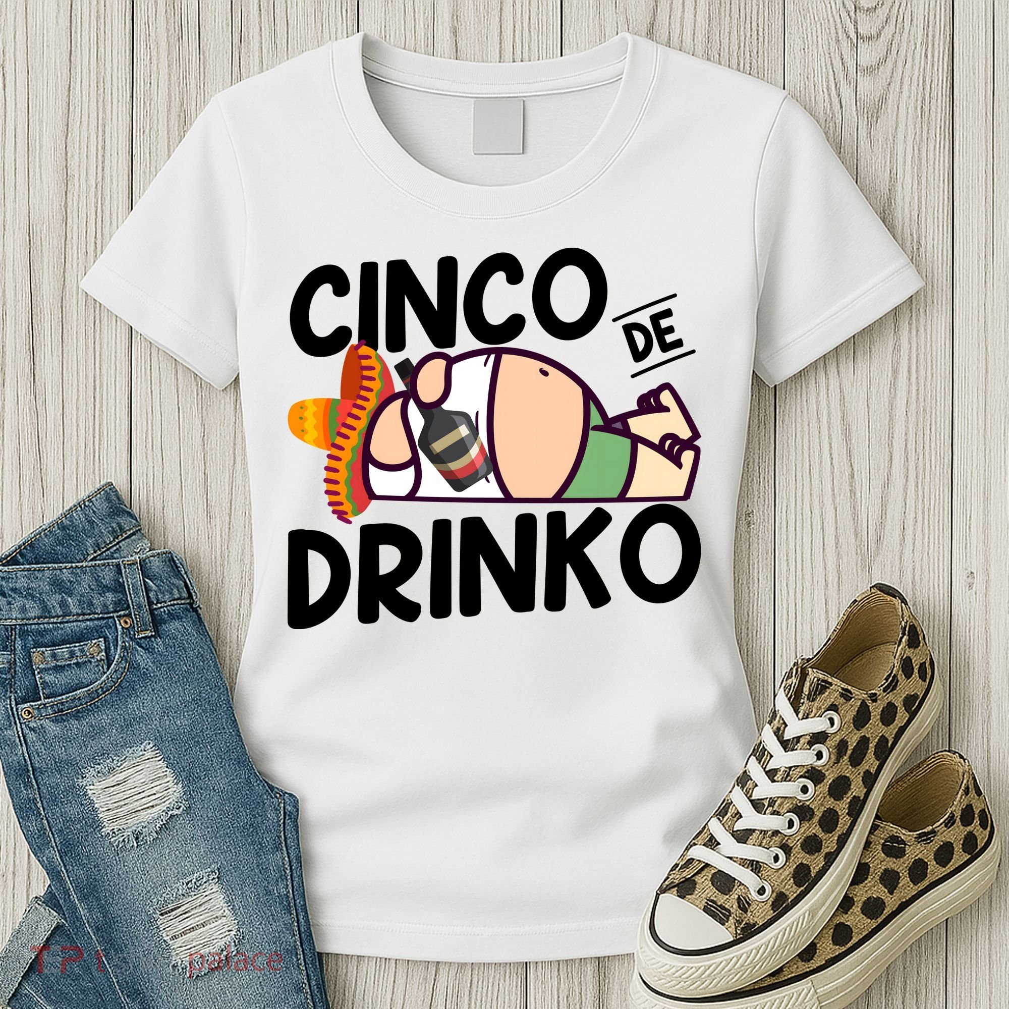 Fat Man Drinking Cinco De Mayo T Women's T-Shirt