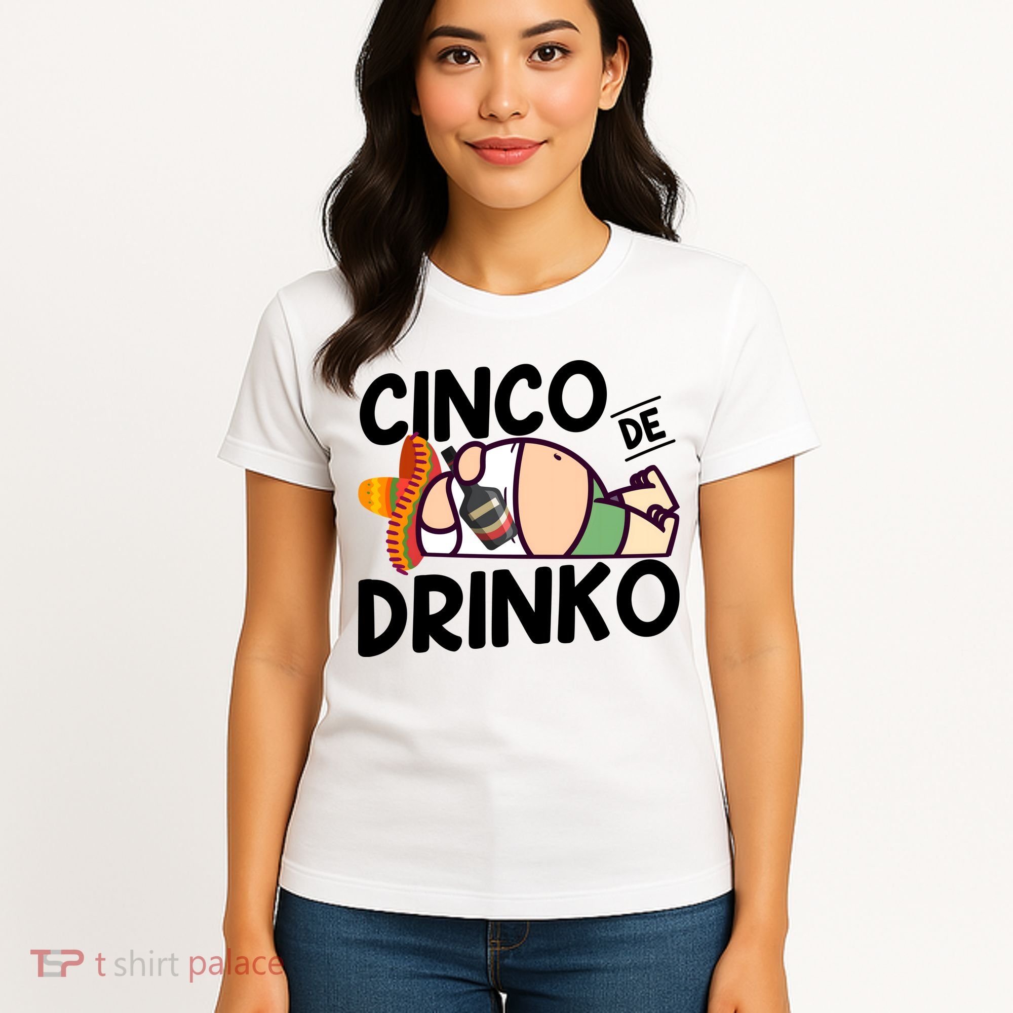 Fat Man Drinking Cinco De Mayo T Women's T-Shirt