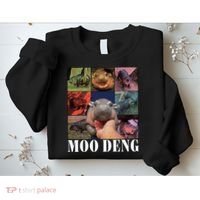 Funny Moo Deng Baby Pygmy Hippo Cute Zoo For Family Sweatshirt thumb 2