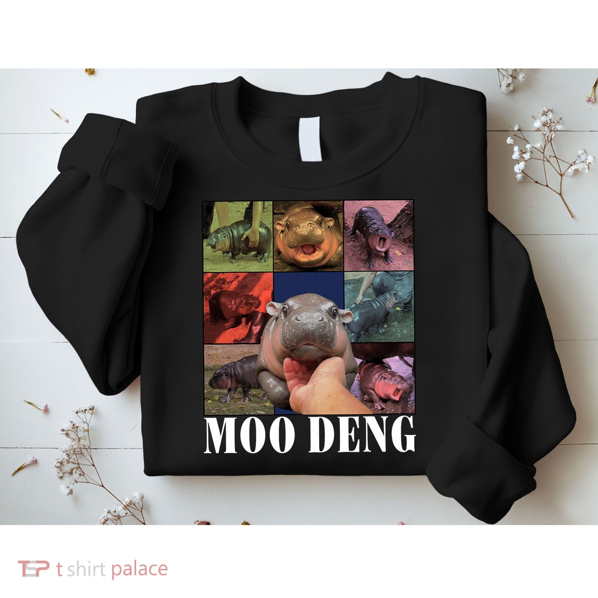 Funny Moo Deng Baby Pygmy Hippo Cute Zoo For Family Sweatshirt