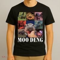 Funny Moo Deng Baby Pygmy Hippo Cute Zoo For Family T-Shirt thumb 3