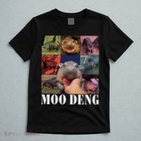 Funny Moo Deng Baby Pygmy Hippo Cute Zoo For Family T-Shirt thumb 5