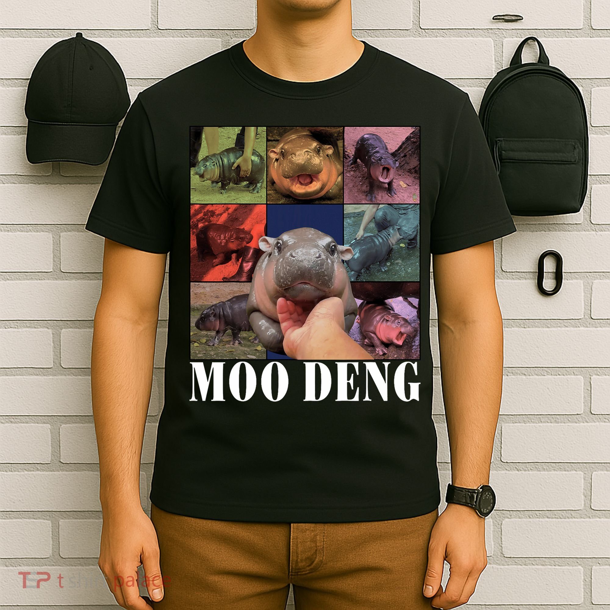 Funny Moo Deng Baby Pygmy Hippo Cute Zoo For Family T-Shirt