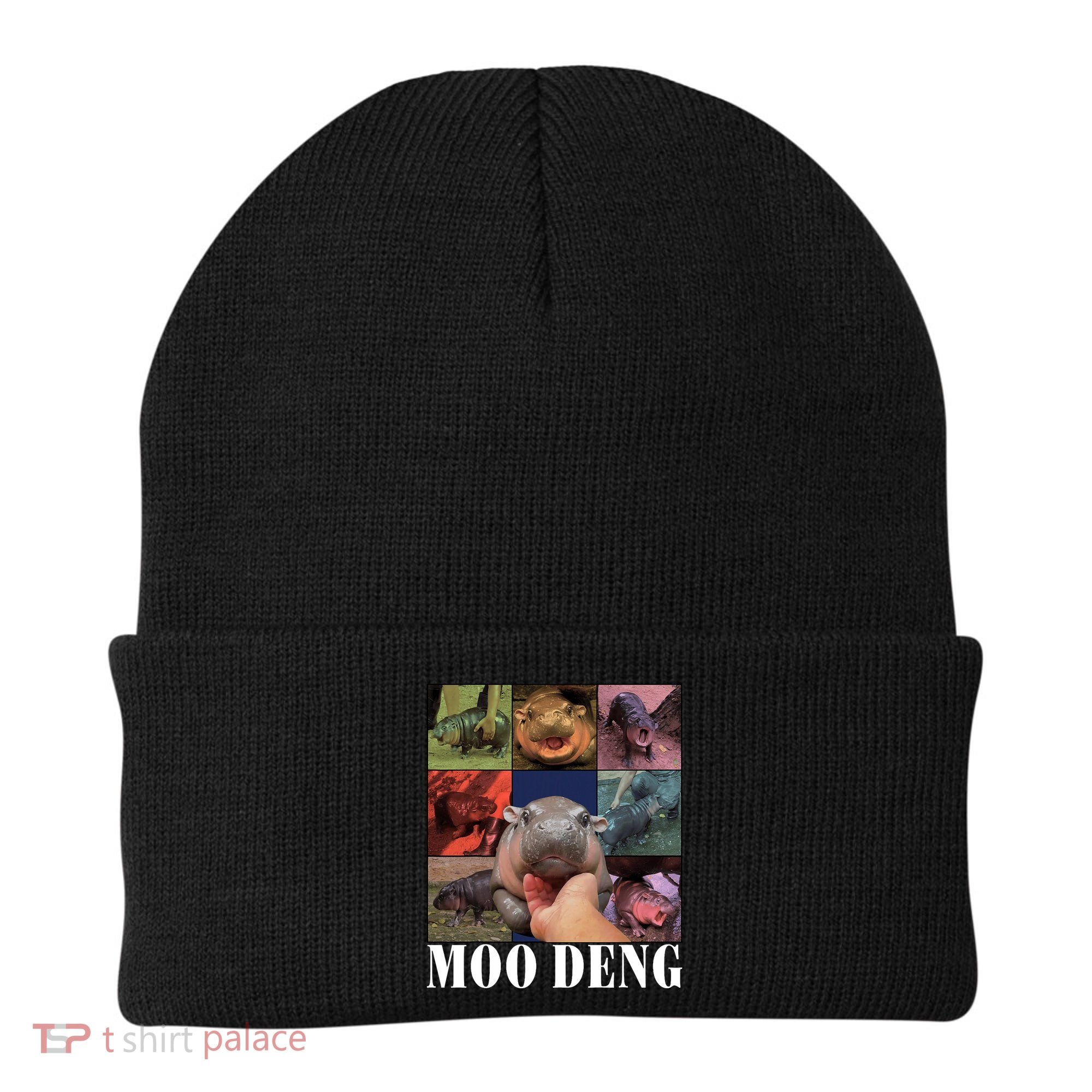 Funny Moo Deng Baby Pygmy Hippo Cute Zoo For Family Beanie