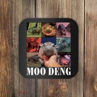 Funny Moo Deng Baby Pygmy Hippo Cute Zoo For Family Coaster thumb 0