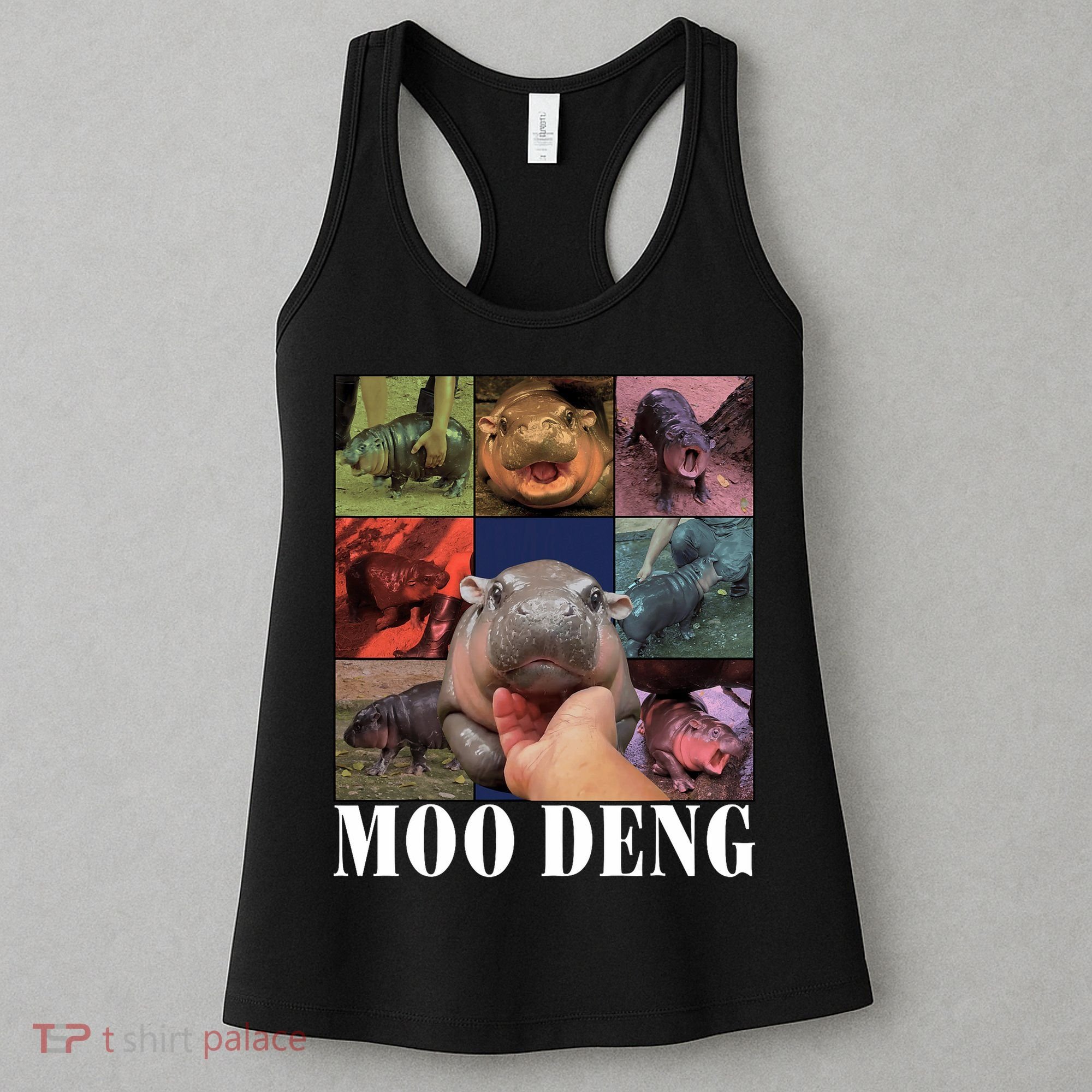 Funny Moo Deng Baby Pygmy Hippo Cute Zoo For Family Women's Tank Top