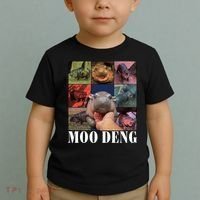 Funny Moo Deng Baby Pygmy Hippo Cute Zoo For Family Toddler T-Shirt thumb 2