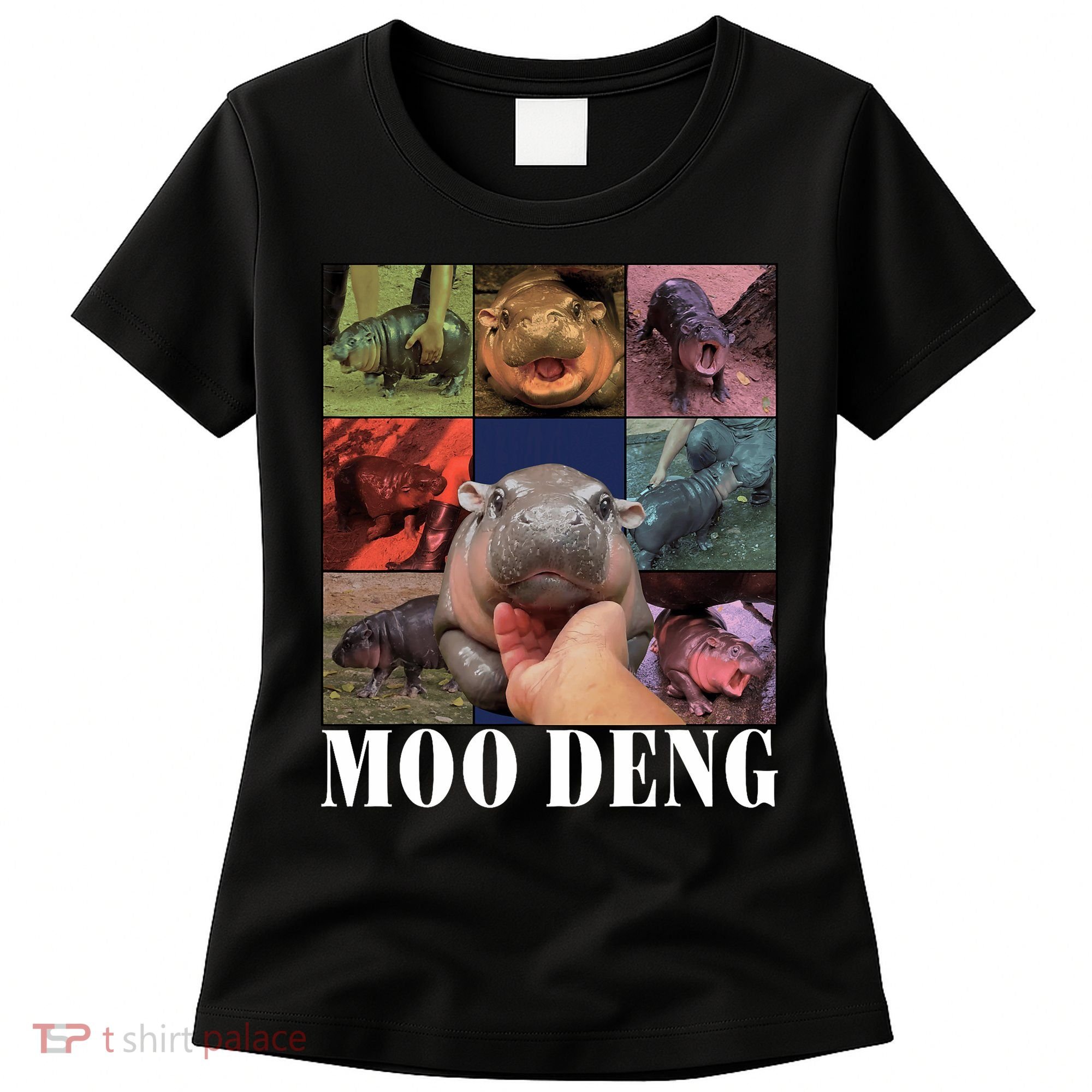 Funny Moo Deng Baby Pygmy Hippo Cute Zoo For Family Women's T-Shirt