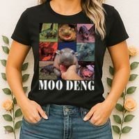 Funny Moo Deng Baby Pygmy Hippo Cute Zoo For Family Women's T-Shirt thumb 2