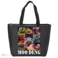 Funny Moo Deng Baby Pygmy Hippo Cute Zoo For Family Tote Bag thumb 0