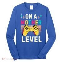 Funny Mothers Day Gamer Mom Gaming On A Mother Level Up Game Gift Long Sleeve Shirt thumb 0