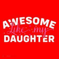 Funny Mom & Dad Gifts From Daughter Awesome Like Mydaughter Santa Hat thumb 1