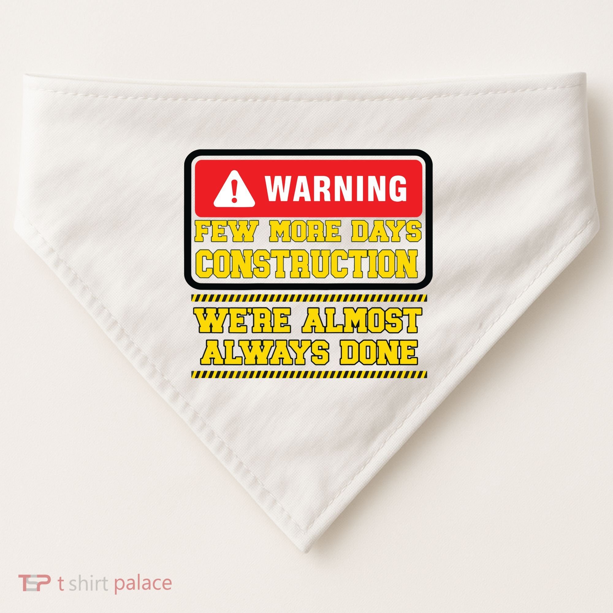 Few More Days Construction Company Construction Workers USA-Made Doggie Bandana