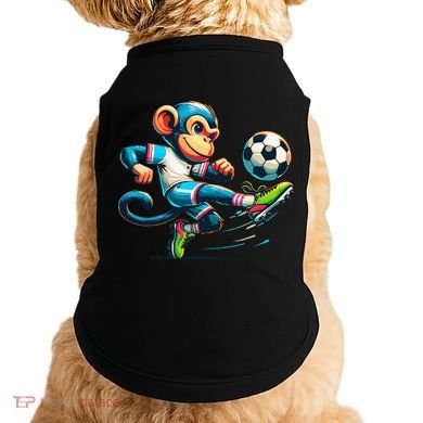 Funny Monkey Design Monkey Playing Soccer Doggie Tank