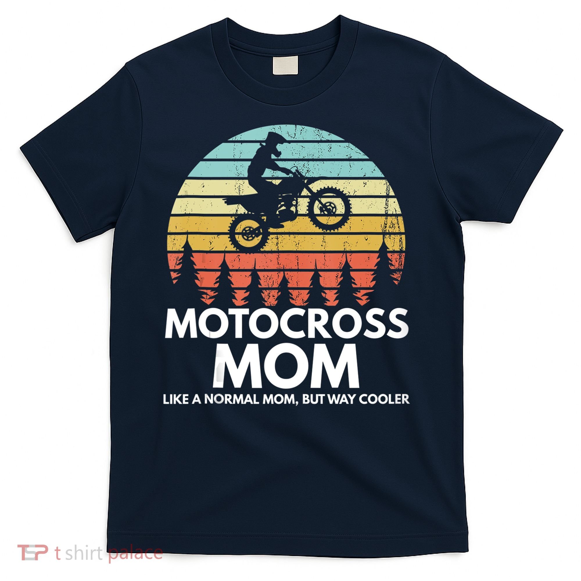 Funny Motocross Dirt Bike Mom Retro 70s Motocross Braaap T-Shirt