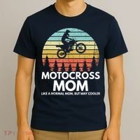 Funny Motocross Dirt Bike Mom Retro 70s Motocross Braaap T-Shirt thumb 3