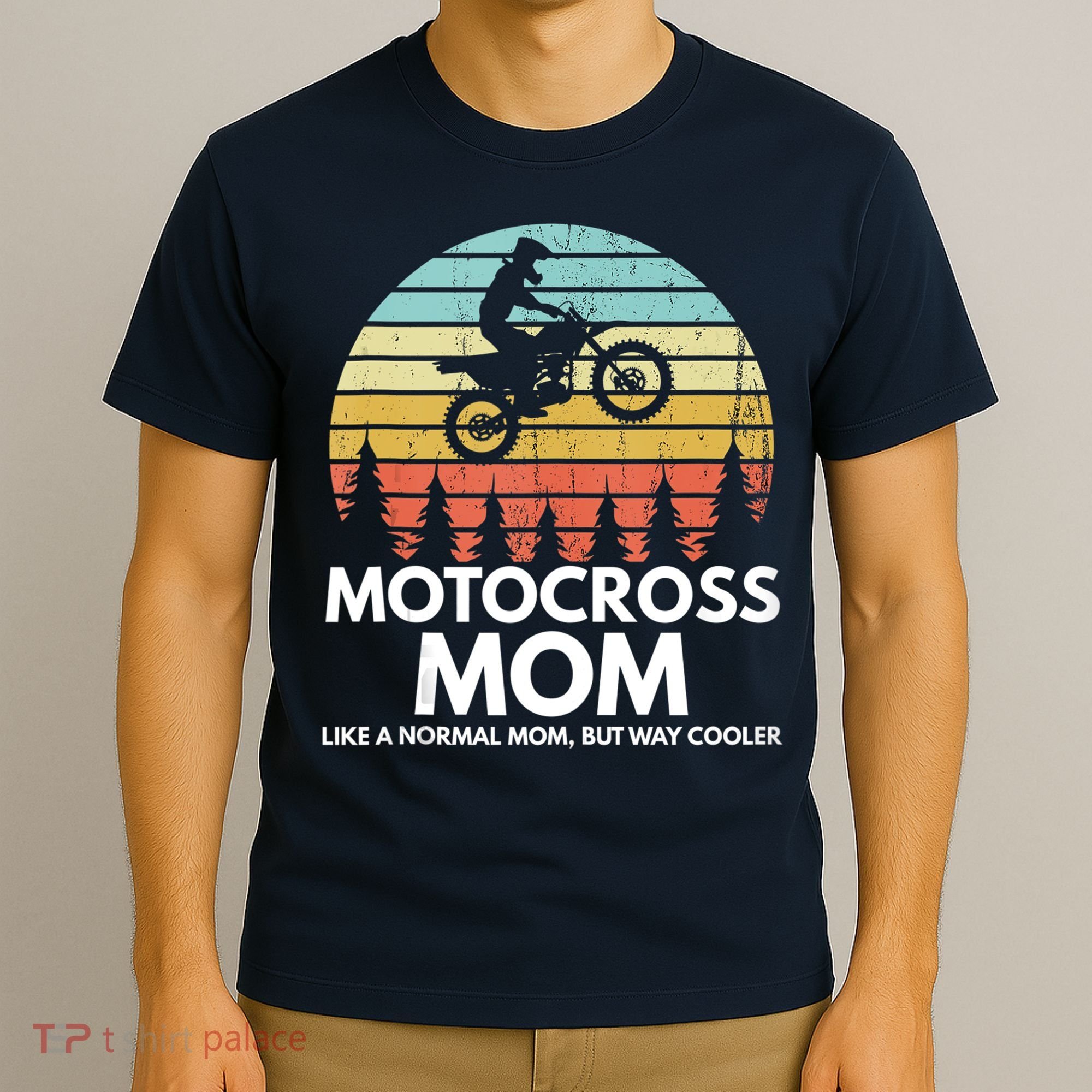 Funny Motocross Dirt Bike Mom Retro 70s Motocross Braaap T-Shirt