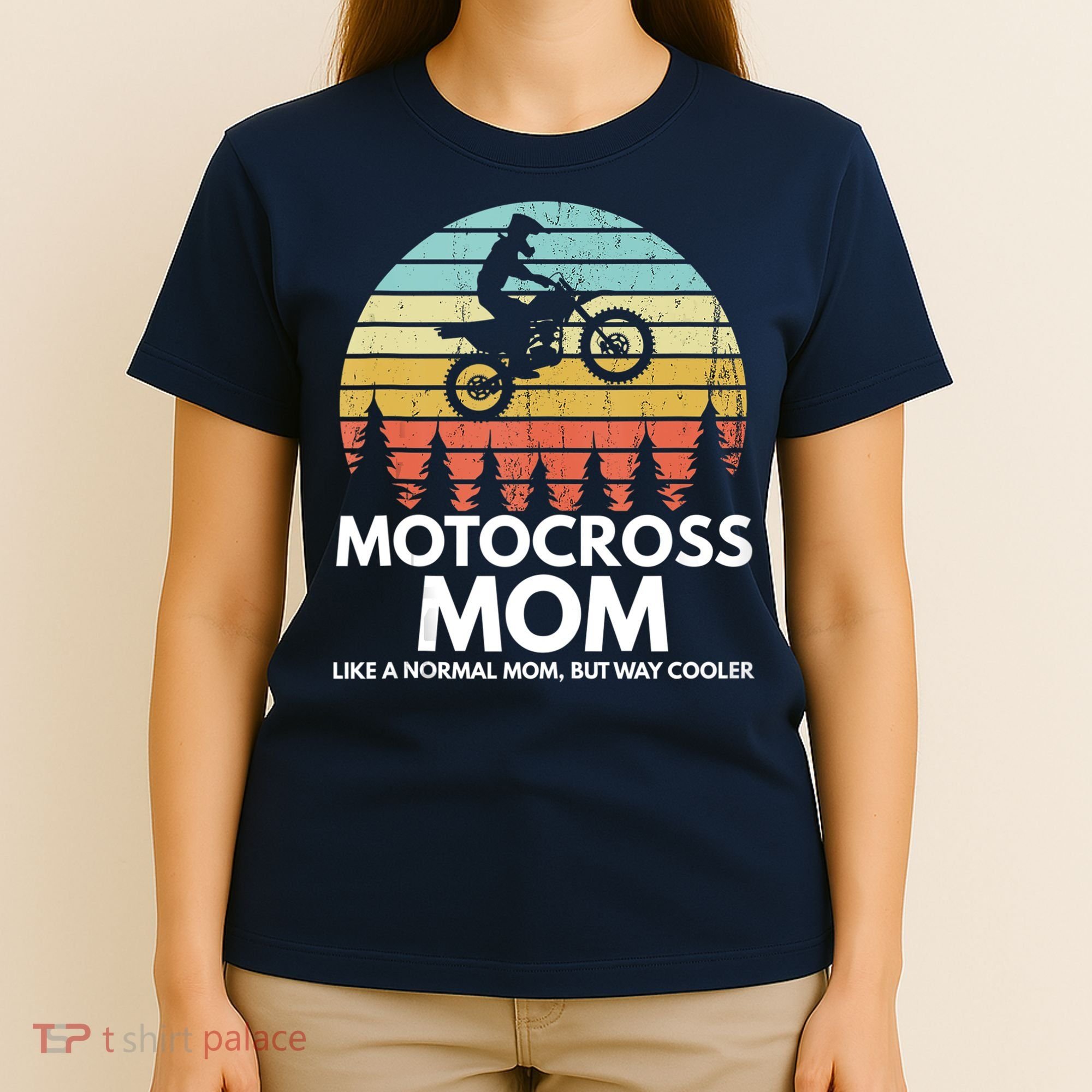 Funny Motocross Dirt Bike Mom Retro 70s Motocross Braaap T-Shirt