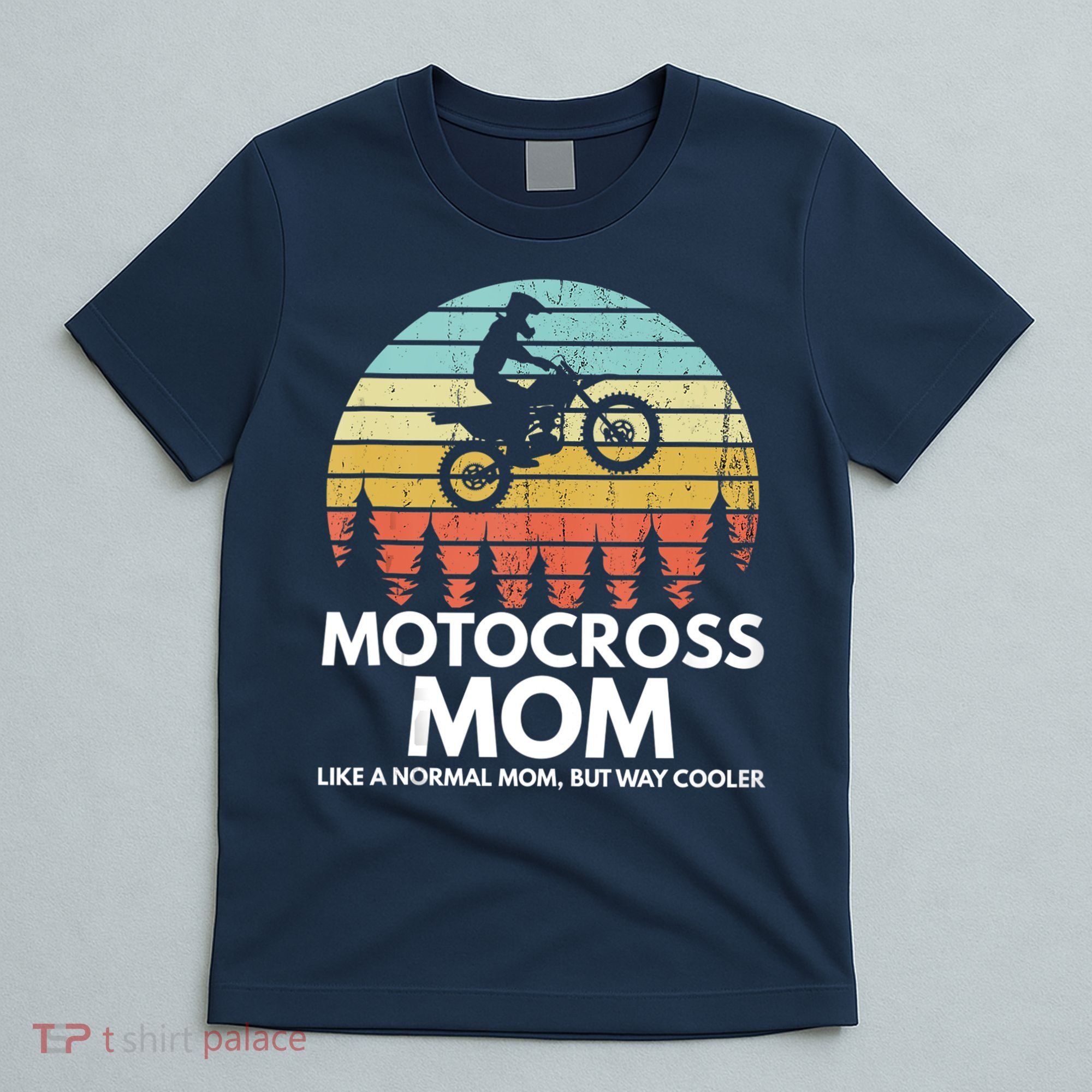 Funny Motocross Dirt Bike Mom Retro 70s Motocross Braaap T-Shirt