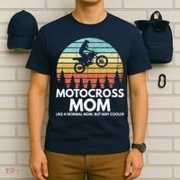 Funny Motocross Dirt Bike Mom Retro 70s Motocross Braaap T-Shirt thumb 6