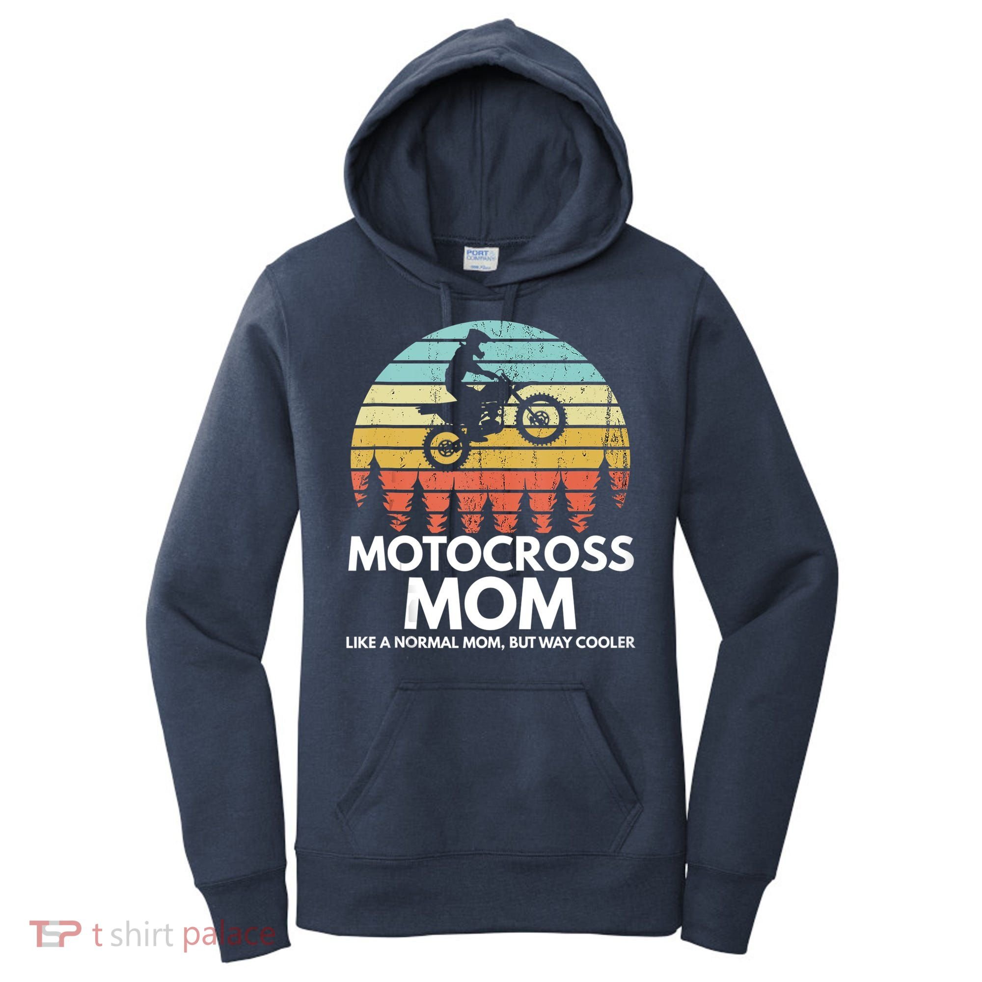 Funny Motocross Dirt Bike Mom Retro 70s Motocross Braaap Women's Hoodie