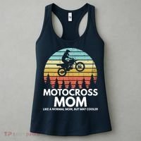 Funny Motocross Dirt Bike Mom Retro 70s Motocross Braaap Women's Tank Top thumb 3