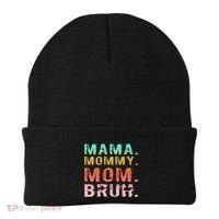 Funny Mother Day Sarcastic Mama Mommy Mom Bruh Beanie thumb 0