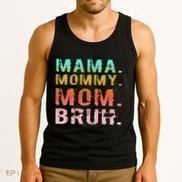 Funny Mother Day Sarcastic Mama Mommy Mom Bruh Tank Top thumb 3